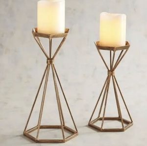 Support de bougie en métal conique de luxe pour centre de table de mariage - Product Image 3