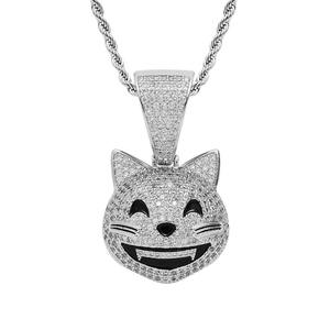 จี้เพชรฝังแบบไมโครอินเลย์รูปแมวน่ารัก จี้การ์ตูนสัตว์น่ารัก สร้อยคอจี้สไตล์ฮิปฮอป - Product Image 5