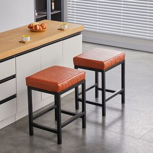 CPINTLTR Sgabelli da Bar Moderni in Ecopelle, Sedie da Cucina e Isola, Sedute in Metallo Imbottite - Product Image 4