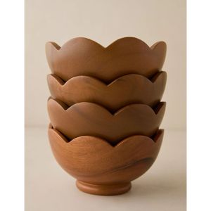 Bol à pâte en bois de style campagnard pour la décoration de la maison, compagnon idéal avec des assiettes - Product Image 3