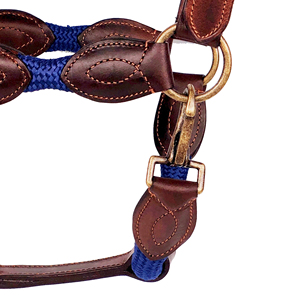 Horsekraft High Quality English Leather Anatomical Warrior Combo <b>Equestrian</b> Horse Halter Breathable Luxury Stitching Brass - Product Image 4