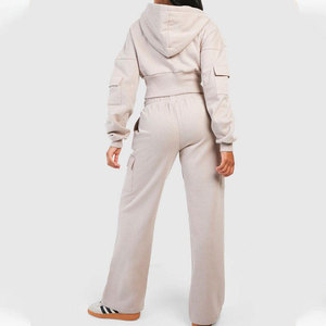 Ensemble de survêtement color block pour femme, manches longues, fermeture éclair, jogging sportif, respirant, polyester et coton, tenue décontractée printemps - Product Image 2