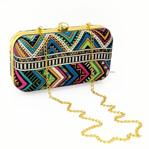 Nouveauté : Pochette de soirée pour femme imprimée zig-zag, sac à main Sagun, cadeau de retour avec bandoulière chaîne détachable - Product Image 6