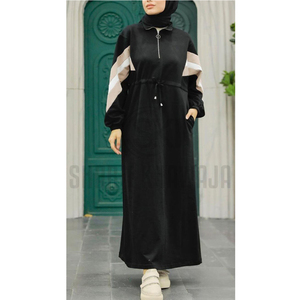 New Arrival High Quality Ladies Islamic Clothing Elegant <b>Abaya</b> Muslim Dresses Long Sleeves <b>Abaya</b> With Custom Logo - Product Image 6