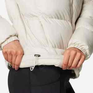 Warm padded puffer jacket womens regular size <b>quilted</b> coat long sleeve winter outerwear zip up lightweight inner - Product Image 2