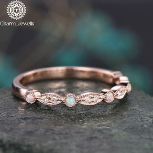 Anillo de Compromiso y Eternidad para Mujer Charm_Jewells, Chapado en Oro Rosa, con Moissanita, Engaste de Puntas, Estilo Clásico - Product Image 1