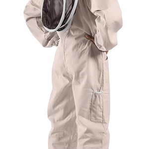 Tenue professionnelle d'apiculteur avec fermeture éclair sur le devant, poignets élastiques, vêtements d'apiculture sécuritaires, coupe confortable, légers, couvrance totale - Product Image 5