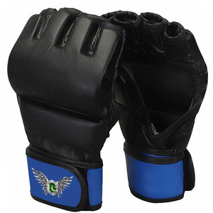 ถุงมือ MMA แบบกำหนดเอง หนัง PU ครึ่งนิ้ว สำหรับฝึกซ้อม ต่อสู้ แข่งขัน ผู้ผลิต OEM ถุงมือ MMA ระดับมืออาชีพ - Product Image 1