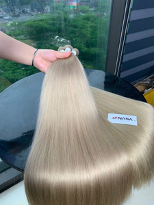 No Tangle Natural Straight Vietnamese Hanoi Virgin Human Hair Bulk Super Double Drawn 100g Strong Silky <b>Bleached</b> All Colors - Product Image 5