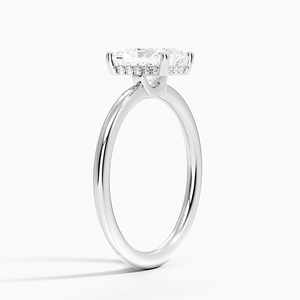 Bague BOJ 086 en argent 925 avec halo de pierres et griffes, diamant solitaire taille radiant 2 carats, couleur D, VVS1, Moissanite certifiée GRA, prix bas - Product Image 2