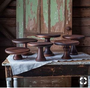 ฐานวางเค้กไม้เนื้อแข็งรักษ์โลก สำหรับการตกแต่งบ้านอย่างยั่งยืนและการเสิร์ฟขนมหวาน - Product Image 2