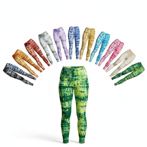 Leggings de yoga tie-dye haute performance, tendance, pour tenues de soirée, en tissu extensible et élastique, pour la course et l'entraînement, collants sans couture, vente en gros - Product Image 1