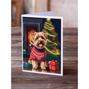 Whimsical Norfolk Terrier Christmas <b>Greeting</b> <b>Cards</b> Pack of 8 A7 Size 5x7 Blank <b>Note</b> <b>Cards</b> with Envelopes - Product Image 2