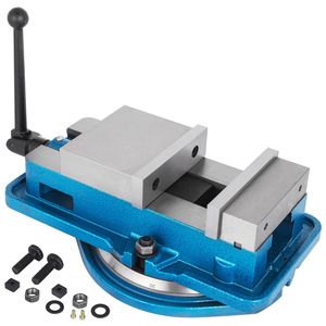 Morsa di precisione da 5 pollici con blocco ACCU, larghezza ganascia 5 pollici, per fresatura, foratura e uso come morsetto da banco per trapano a colonna - Product Image 1