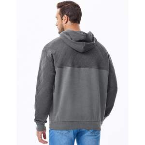 Custom Men's Casual Fleece Hoodie Pullover <b>Sweatshirt</b> Warm Long Sleeve with <b>Zipper</b> & Anti-Wrinkle Sizes XXS to XXL - Product Image 3