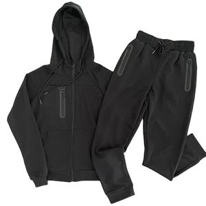 Unisex Custom Logo <b>Running</b> Sport Tracksuit 85% Polyester Winter Sportswear Hoodie Set With Sweatpants Printed Streetwear Style - Product Image 3