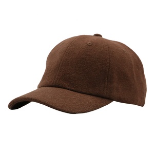 Casquettes en laine vierges à 6 panneaux, design personnalisé, avec sangle en cuir et boucle métallique, style Dad Hat non structuré - Product Image 4