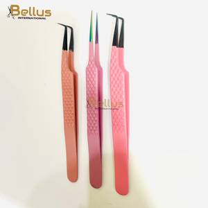 แหนบต่อขนตา Bellus International Premium ปลายไฟเบอร์ 45 องศา สแตนเลสสตีล ปลายเรียบ ทนทาน จับแน่นด้วยนาโนกริป - Product Image 3