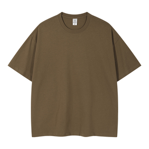 เสื้อยืดถักไหมพรมผู้ชายไซส์ใหญ่ ขายส่ง ผ้าฝ้ายพรีเมียม ทรงหลวม สตรีทแวร์ เป็นมิตรกับสิ่งแวดล้อม แห้งเร็ว รับทำโลโก้ตามสั่ง OEM ODM แบรนด์ส่วนตัว - Product Image 3