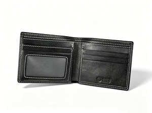 [In Stock] Castello Men's Vintage Bi-Fold <b>Wallet</b> Genuine Leather RFID Protection Polyester Lining Black Brown - Product Image 6