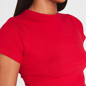 Tendances Été 2026 : Crop tops décontractés pour femmes, T-shirts basiques côtelés à manches courtes, vêtements ajustés et débardeurs - Product Image 5