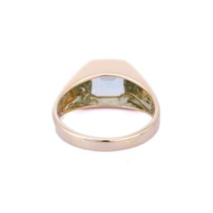 14K Yellow Gold Aquamarine Ring-Elegant Fine Jewelry - Product Image 4