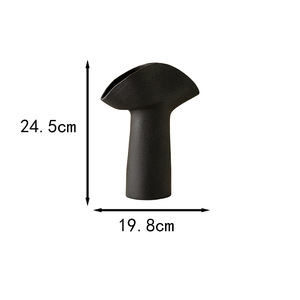 Vase à fleurs en céramique blanche, forme irrégulière minimaliste moderne, style nordique scandinave, décoration intérieure, ornement de table à manger - Product Image 6