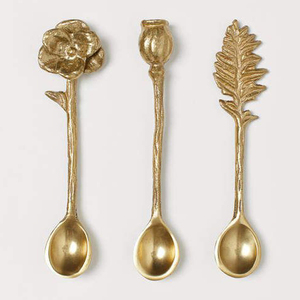Ensemble de couverts en acier inoxydable de qualité supérieure, design fantastique, couteaux avec manche en forme de feuille, acier miroir - Product Image 2