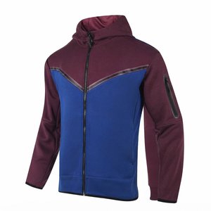 Custom Men's Color Blocking Tracksuit <b>Set</b> <b>Knitted</b> Polyester Cotton Full Zip Mock Neck Jacket Pants Autumn Casual Wear Breathable - Product Image 3