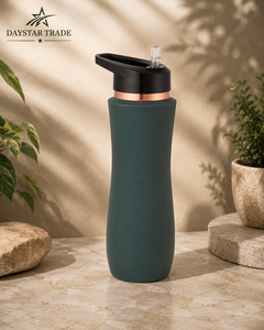 Daystar Trade 99% Copper <b>Water</b> <b>Bottle</b> Reusable <b>BPA</b>-<b>Free</b> Lid Modern Design Portable Travel Eco-Friendly 34oz - Product Image 1