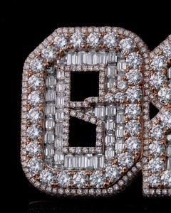 Custom Big Pointer Lab Grown <b>Pendant</b> Wholesale Emerald Cut VVS1 Custom Nameplate 925 Sterling Silver 10K <b>gold</b> Hip Hop Wide Charm - Product Image 2