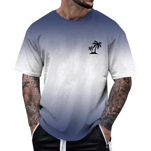 T-shirts décontractés à imprimé palmier, coupe ample, respirants et à séchage rapide - Product Image 2