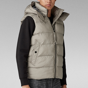 Quilted Woolen Puffer Vest Men's Casual Sleeveless Jacket Lightweight <b>Padded</b> Breathable Stand Collar Windproof Warm Outerwear - Product Image 1