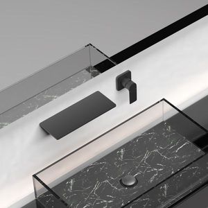 Rubinetto Moderno a Cascata da Parete per Lavabo Bagno, con Doppia Maniglia e Maniglia Singola, Opzione Sensore Disponibile - Product Image 4