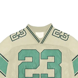 Maillot de football américain au design unique, prix abordable, personnalisable, streetwear sportif, col en V, avec impression et option OEM - Product Image 5