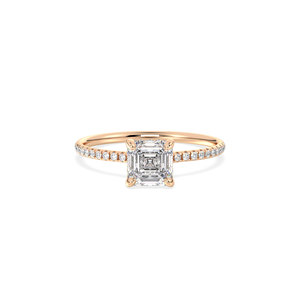 REYES Best Selling Classic Design Asscher Cut 1.35Ct Lab Grown Diamond Solitaire Ring in 14K Solid Gold CVD Diamond Jewelry - Product Image 2