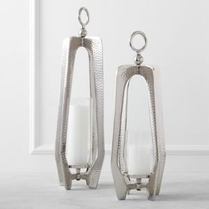 Classy Design Metal And Clear Glass Candle <b>Lanterns</b> Sliver Finished for Home & Wedding Decorative Hanging <b>Lanterns</b> - Product Image 3