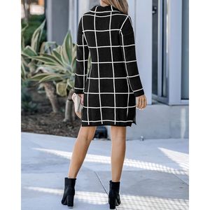 2025 suéter de punto de cuello alto informal para mujer, suéter de rejilla acogedor - Product Image 6