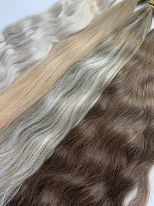 Vente en gros d'extensions de cheveux vietnamiens Remy vierges non traités 100% soyeux et droits cheveux en vrac de style vague naturelle - Product Image 3