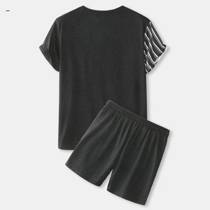Men's Summer Sports <b>Set</b> Two Piece Solid Color Polo Collar Breathable Casual Tracksuit High Quality Polyester/Cotton Knitted - Product Image 2
