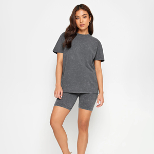 T-shirt délavé pour femme en coton doux, coupe classique, style streetwear, été, écologique, séchage rapide, conception OEM, marque privée - Product Image 2