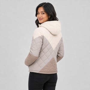 Chaqueta Acolchada para Mujer de Larga Duración, Abrigo de Invierno Cálido y Ligero con Logotipo Personalizado, Cremallera Completa, Capucha, Ropa Exterior Informal al por Mayor - Product Image 3