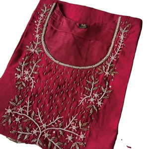 Bulk Distributor's Online Sale New Design Viscose Polyester Roman Silk Fabric Indian Pakistani Ethnic <b>Kurta</b>/Kurti Customizable - Product Image 1