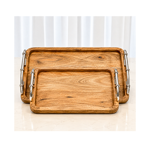Plateau de service en bois de couleur marron pour chocolats et fruits secs, taille et forme personnalisées, fabriqué en Inde - Product Image 4