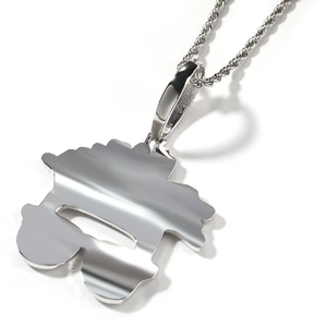 Collier chaîne en acier inoxydable plaqué or rose avec pendentif dreadlocks AAA, bijoux hip-hop pour homme, idéal pour les fêtes - Product Image 6
