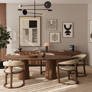 Fauteuil moderne en teck massif avec siège rembourré et dossier incurvé, chaise de salle à manger de luxe pour salon, restaurant, hôtel F - Product Image 6