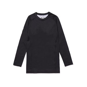 Chemise de protection anti-UV à manches longues blanche avec logo circulaire sur le devant, unisexe, séchage rapide, polyester, vêtements d'arts martiaux, coupe régulière pour adulte - Product Image 3
