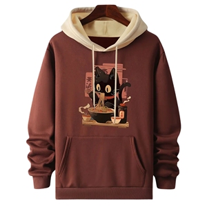 Winter Printed Jersey Hoodie with Stand Collar Zipper Newest Digital & Silk Screen Printing Solid Pattern Stand out Style - Product Image 5