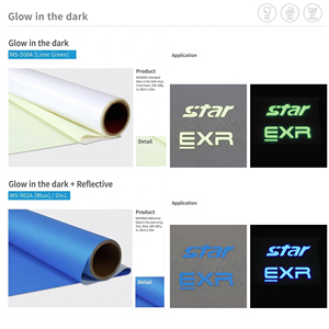 Papel y Película de Transferencia HTV Flex de Primera Calidad que Brillan en la Oscuridad, Hechos en Corea para Proyectos Creativos de Bricolaje - Product Image 3