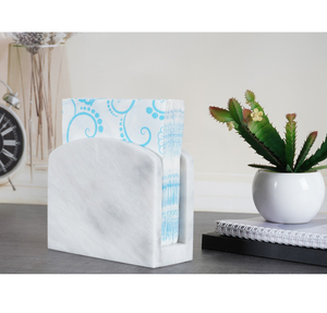 Eco-Friendly Dinnerware Decorative napkin holder Premium handmade White marble tissues Holder At <b>Cheap</b> price - Product Image 1
